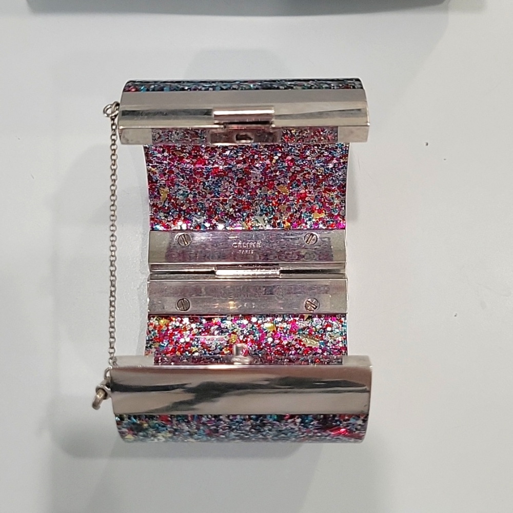 CELINE Confetti Glitter Resin Bangle Bracelet - Picture 11 of 13